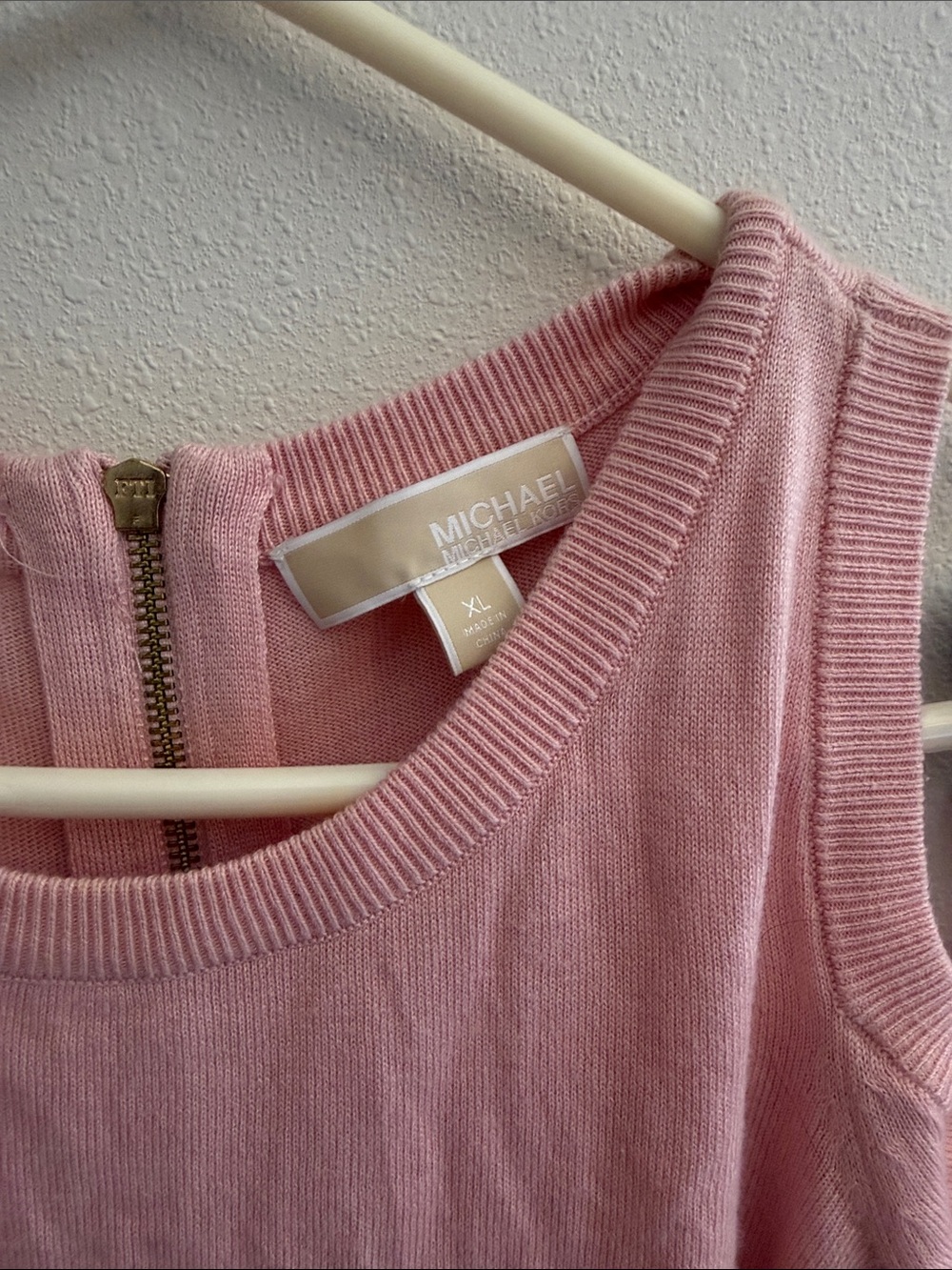 Michael Kors Blush Pink Cold-Shoulder Sweater - Picture 2 of 4